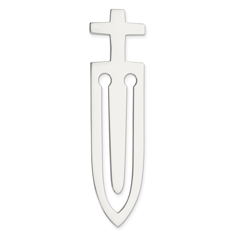 925 Sterling Silver Religious Cross Book Mark Gift for teacher, graduation, fait